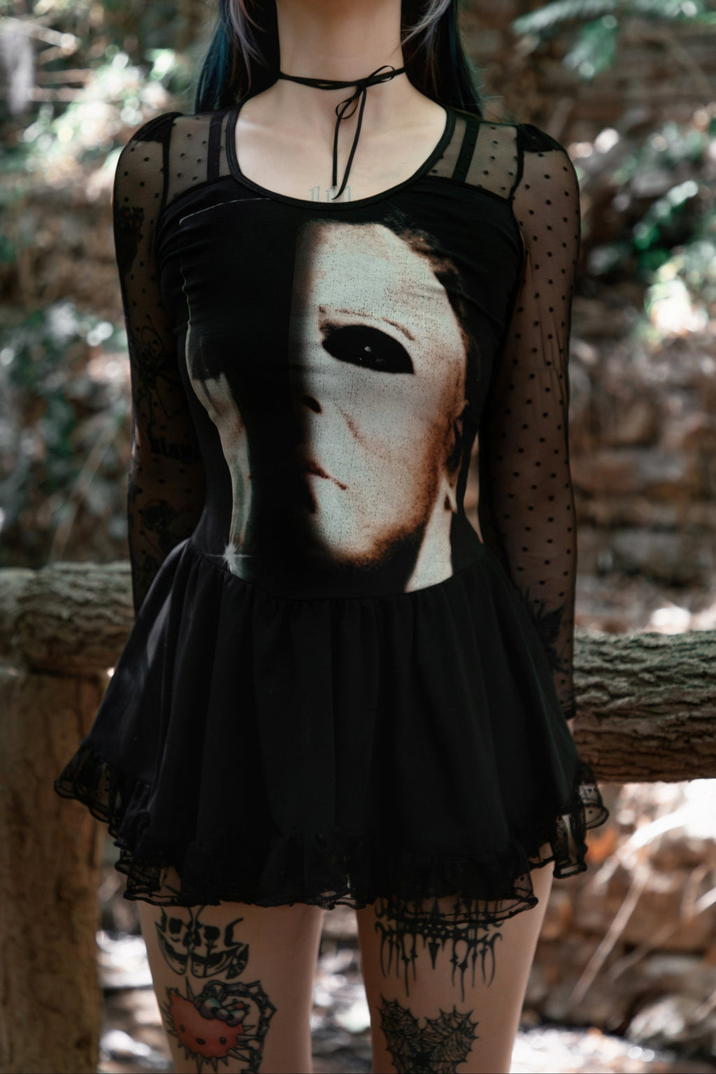 Halloween 'Michael Myers Mask' Ballerina Dress