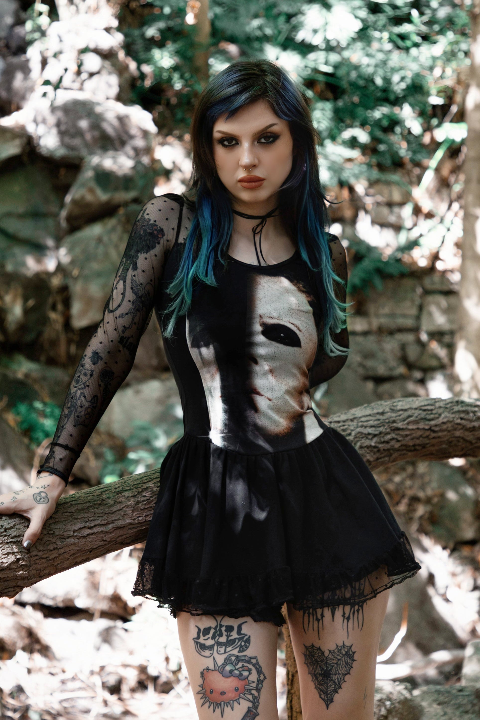 Halloween 'Michael Myers Mask' Ballerina Dress
