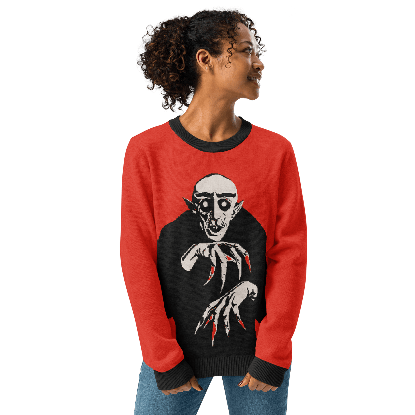 Nosferatu Nights Knit Crewneck Sweater