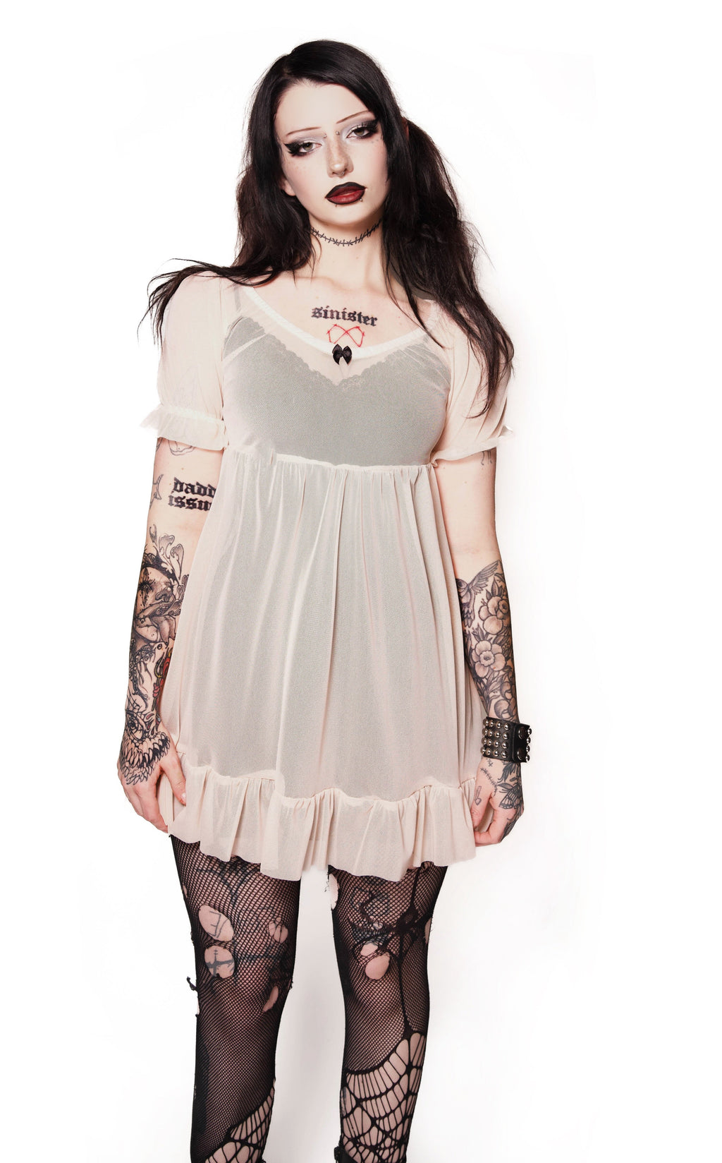 Blush Mesh Babydoll Dress