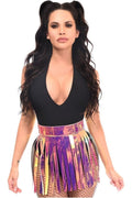 Rainbow Gold Holo Fringe Skirt - Daisy Corsets