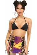 Rainbow Gold Holo Lace - Up Skirt - Daisy Corsets