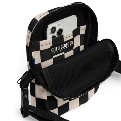 Retro Revival Checkerboard Crossbody Bag