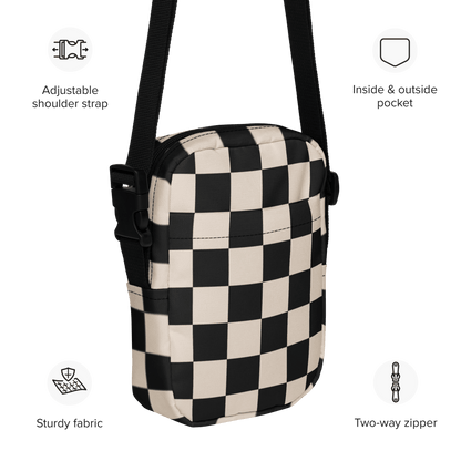 Retro Revival Checkerboard Crossbody Bag