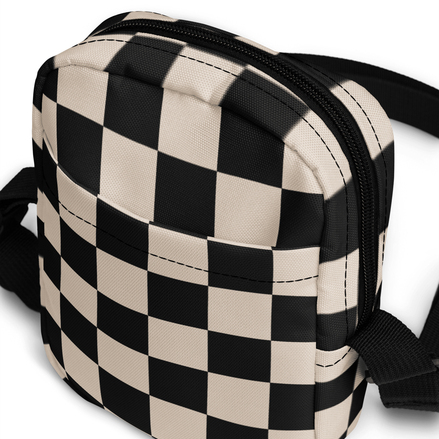 Retro Revival Checkerboard Crossbody Bag