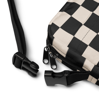 Retro Revival Checkerboard Crossbody Bag