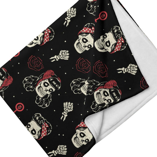Undead Rosie Riveter Throw Blanket