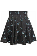 Scary Cats Print Stretch Lycra Skirt - Daisy Corsets