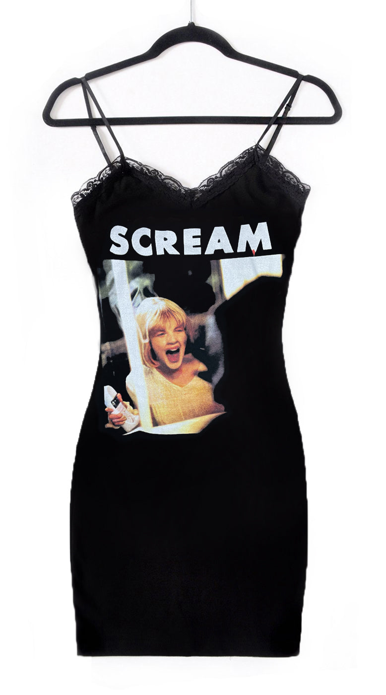 Scream 'Casey Becker' Black Lace Strap Dress