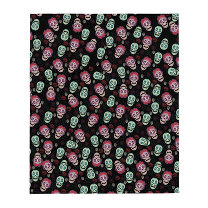 Sugar Skulls Throw Blanket