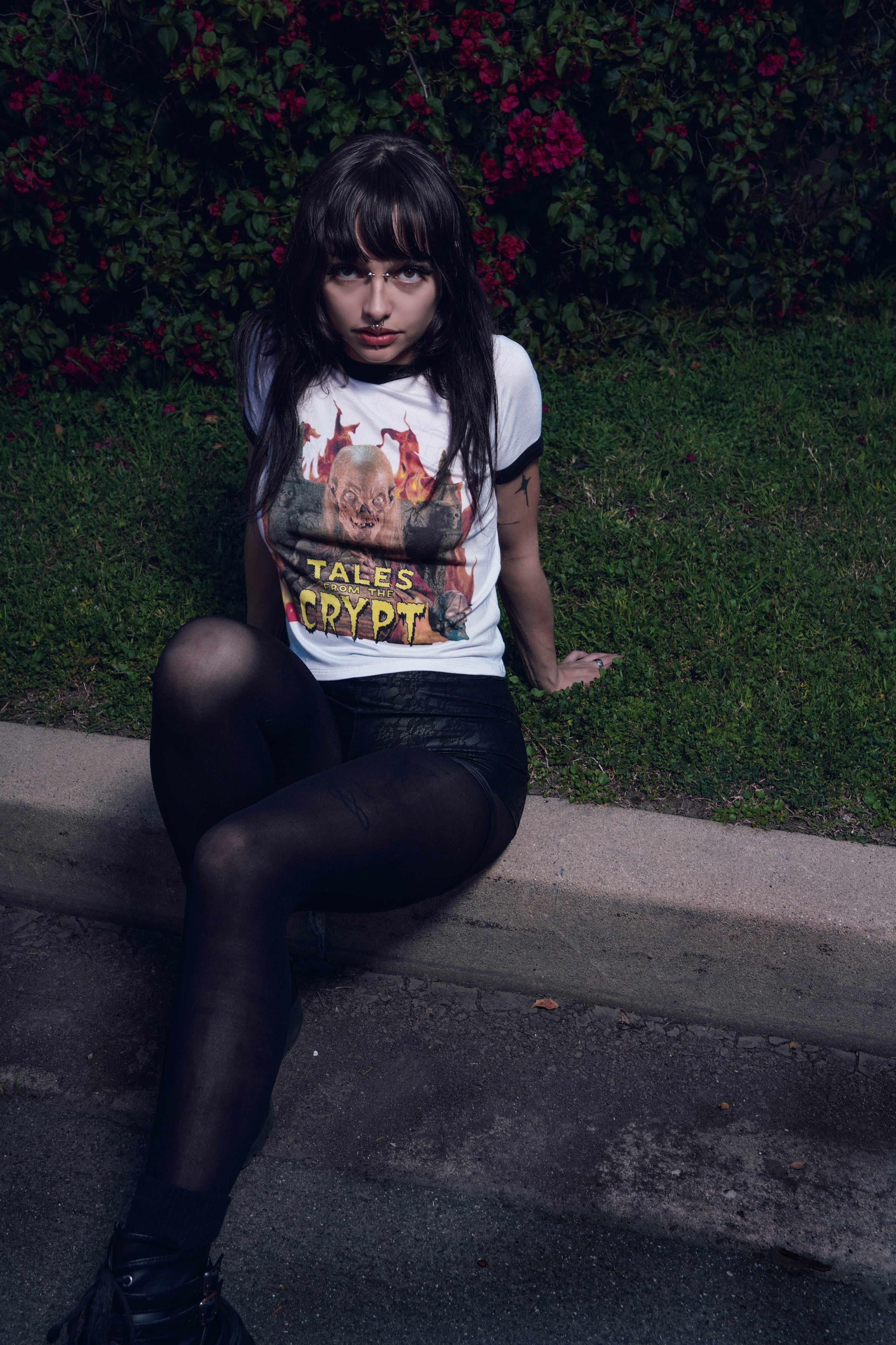 Tales From The Crypt 'Crypt Keeper' Ringer Tee