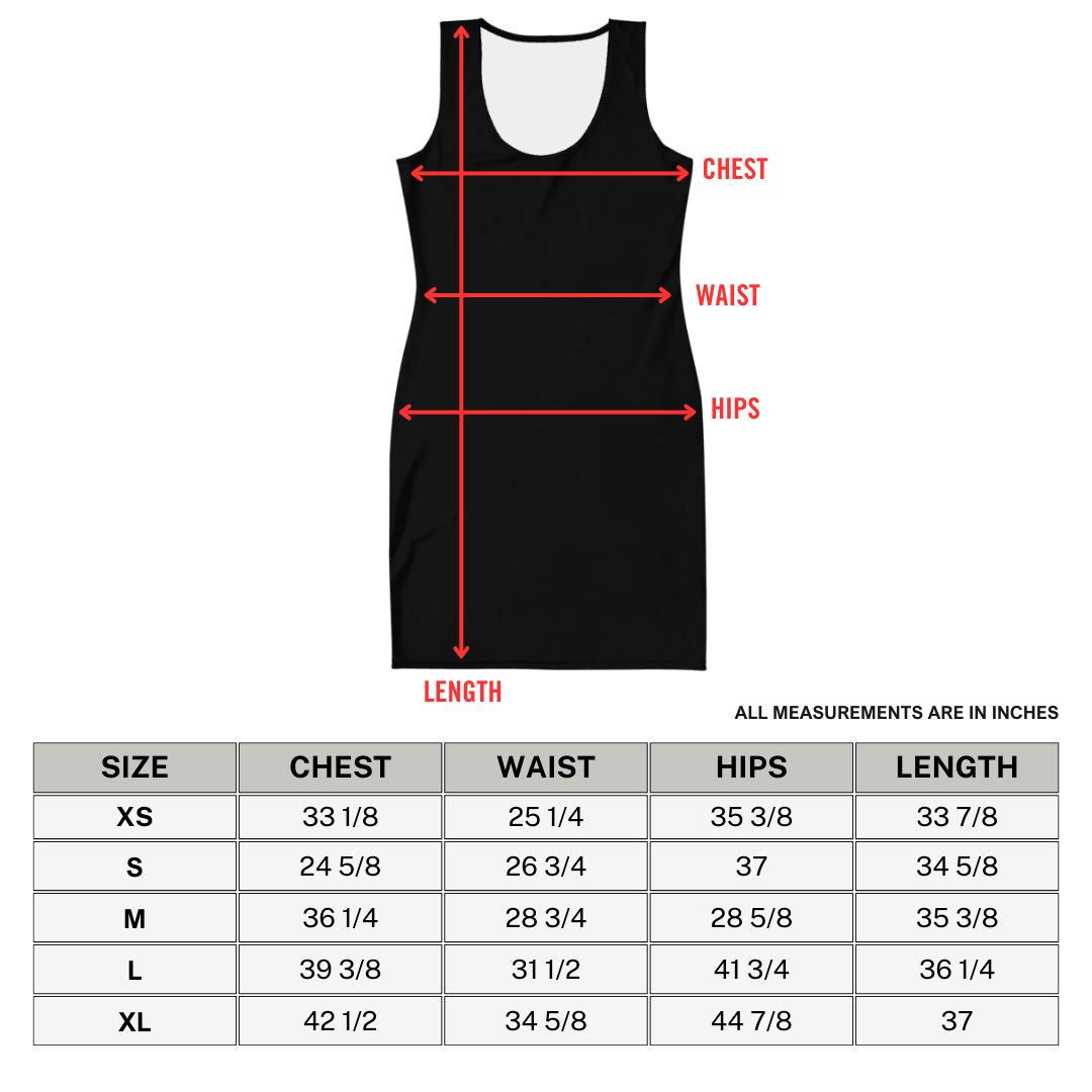 Goth Cloth Fire Feline Bodycon Dress
