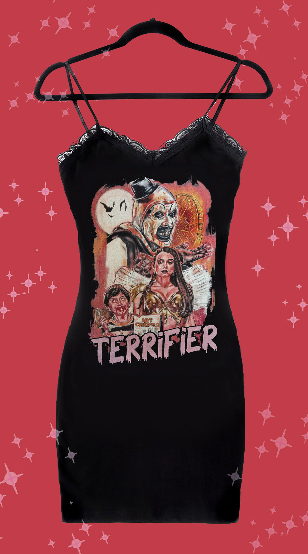 Art Crispies Black Lace Strap Dress
