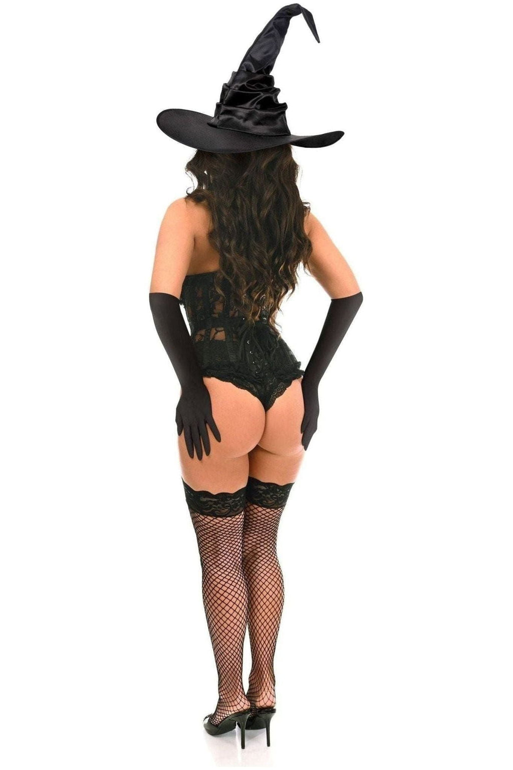 Top Drawer 3 PC Black Lace Witch Corset Costume - Daisy Corsets