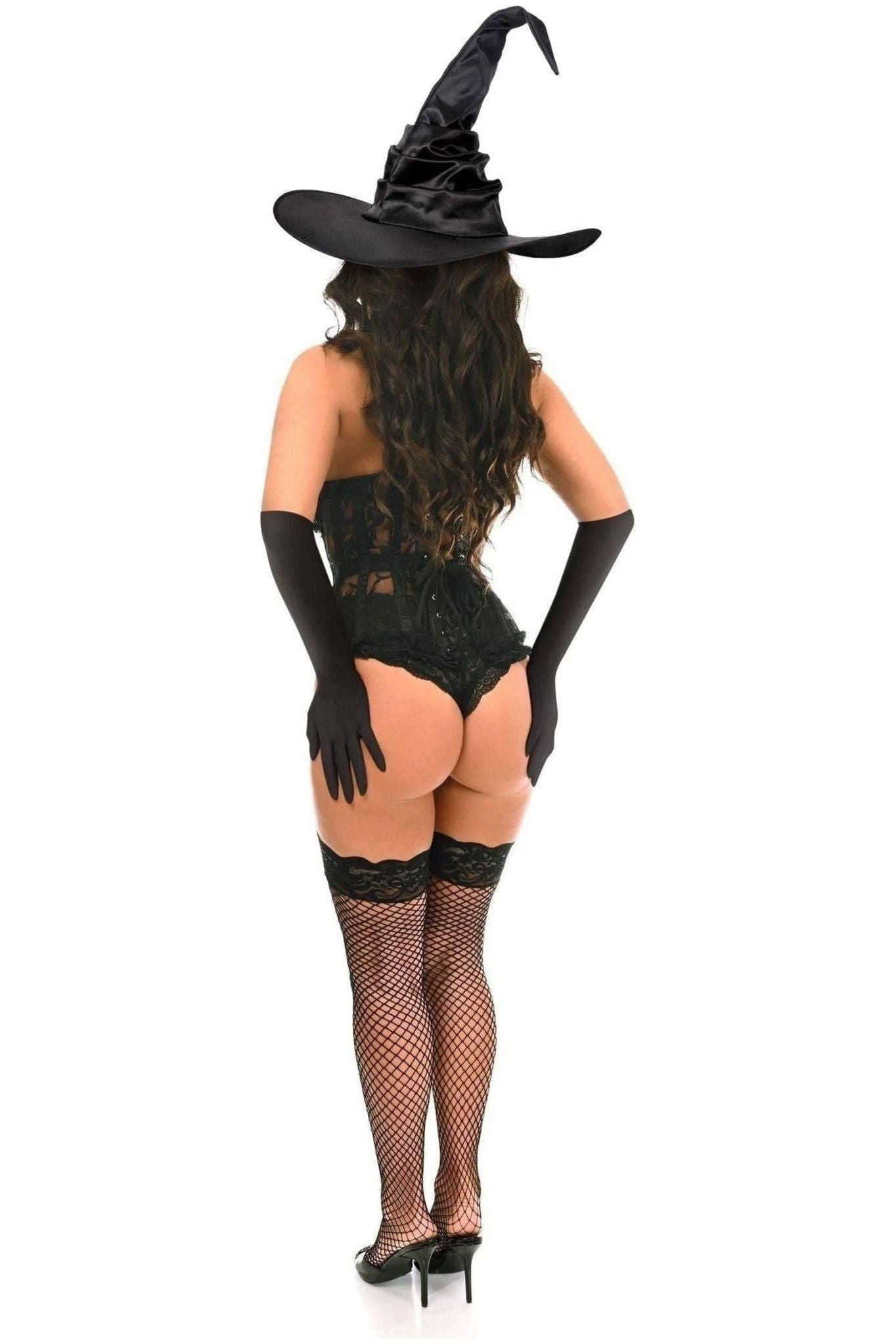 Top Drawer 3 PC Black Lace Witch Corset Costume - Daisy Corsets