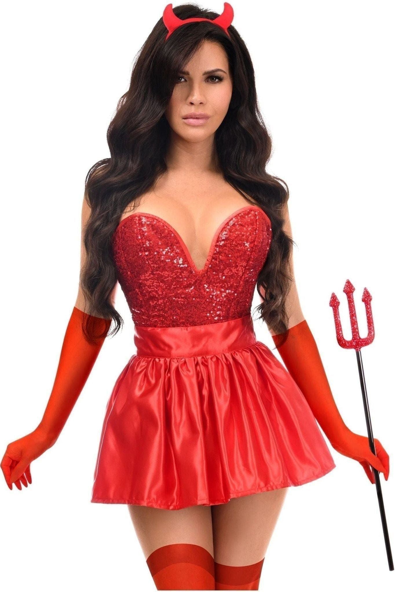 Top Drawer 5 PC Premium Devil Corset Costume - Daisy Corsets