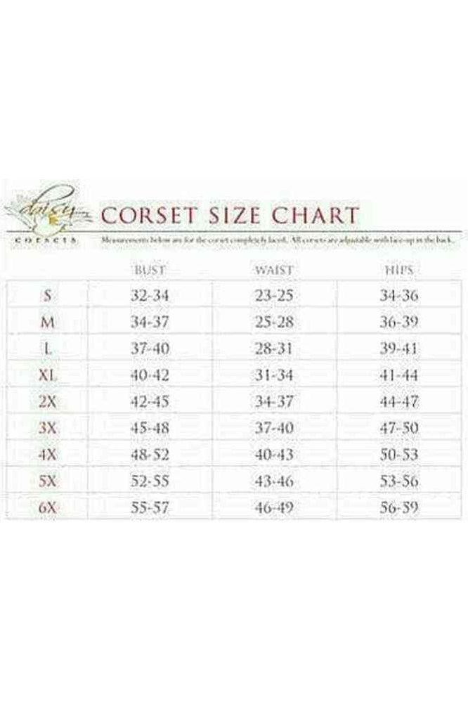 Top Drawer Black Brocade Steel Boned Corset - Daisy Corsets