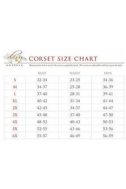 Top Drawer Black Satin Steel Boned Uniforming Corset w/Straps - Daisy Corsets