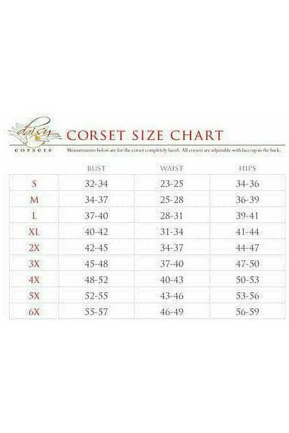Top Drawer Black Satin Steel Boned Uniforming Corset w/Straps - Daisy Corsets