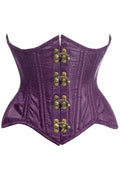 Top Drawer Double Steel Boned Plum Brocade Curvy Underbust Corset - Daisy Corsets