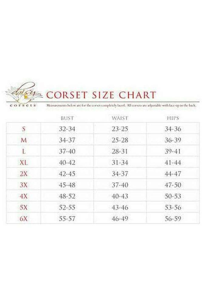Top Drawer Rainbow Glitter Double Steel Boned Curvy Cut Waist Cincher Corset - Daisy Corsets
