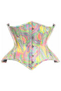 Top Drawer Retro Swirl Steel Boned Curvy Cut Underbust Cincher Corset - Daisy Corsets