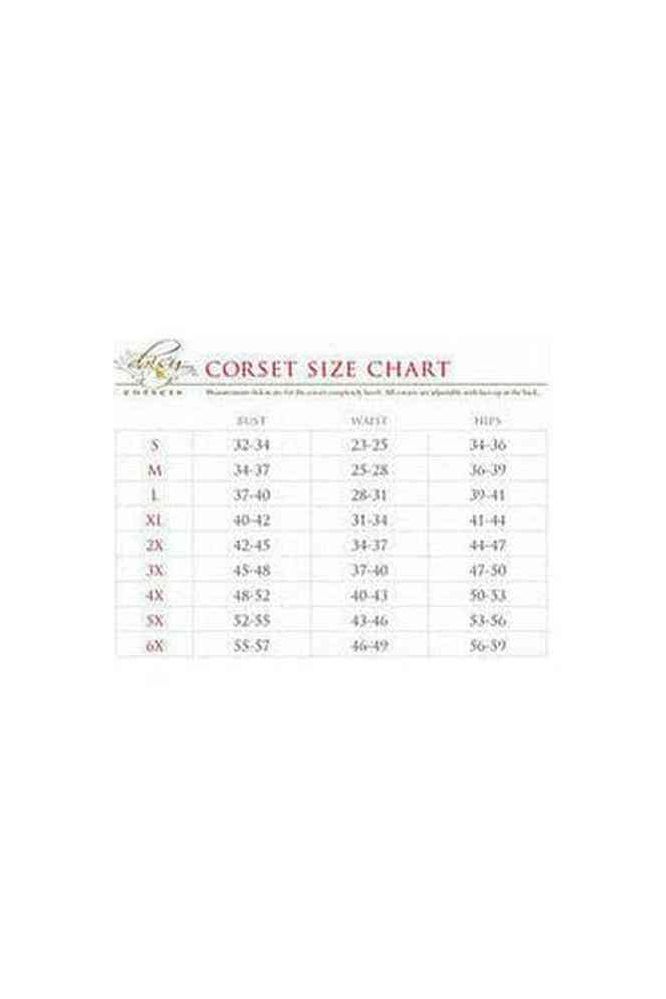 Top Drawer White Brocade & Faux Leather Steel Boned Corset - Daisy Corsets