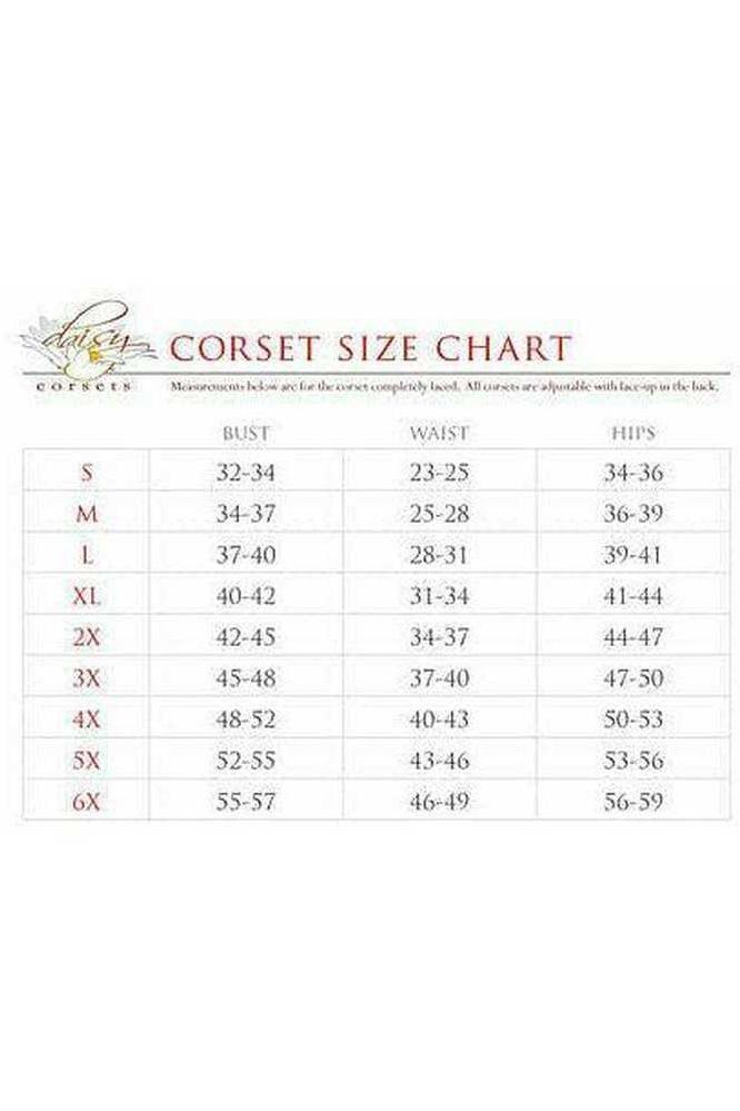 Top Drawer White Satin Steel Boned Uniforming Corset w/Straps - Daisy Corsets