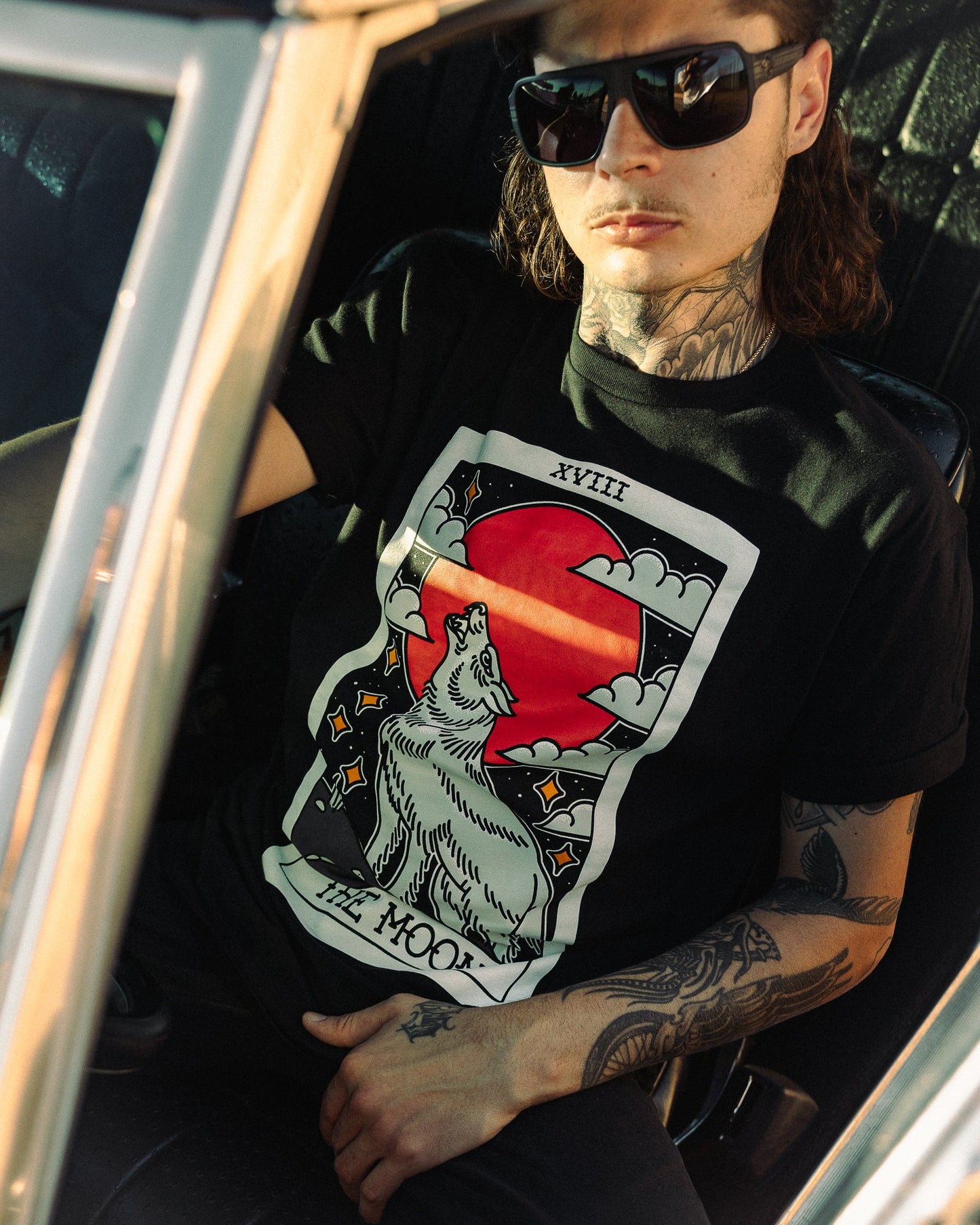 American Traditional Moon Tarot Tee